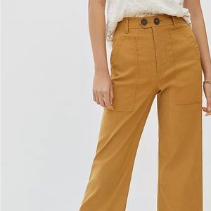 Anthropologie Maeve Colette Cropped Wide-Leg Pants - Size 4, Like New